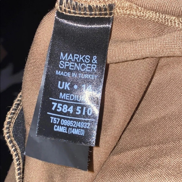 Marks & Spencer Tan high waist leggings Pants Sz 10 - Picture 6 of 11